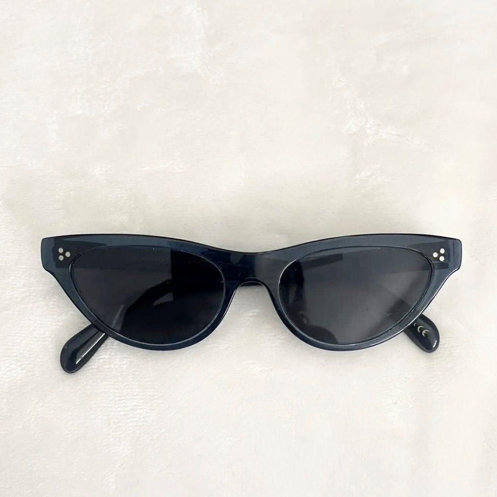 Oliver Peoples ZASIA Cat Eye Sunglasses Deep Blue Emily